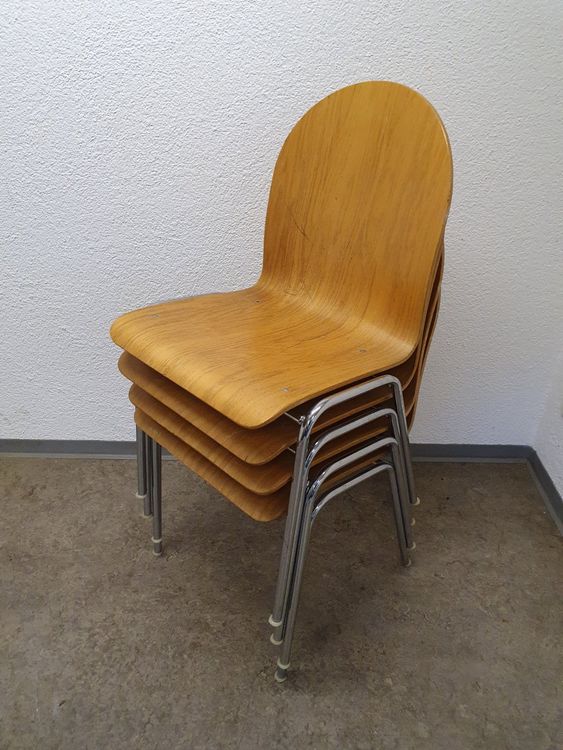 4x Hiller Atlanta Holz Stühle stapelbar | Kaufen auf Ricardo