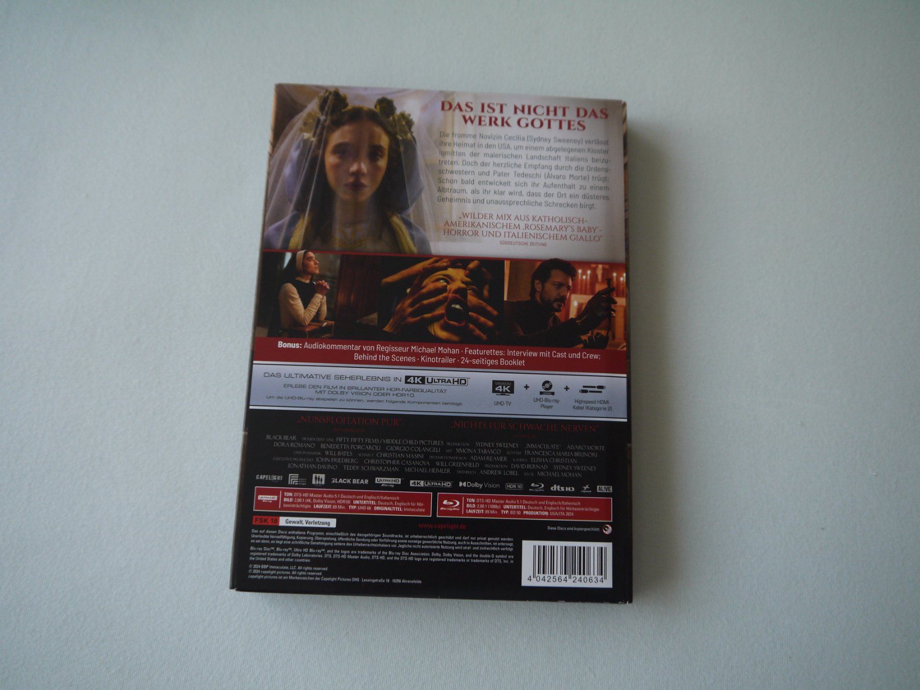 Tutti i DVDs: IMMACULATE 4K UHD+Blu Ray -Mediabook – Usato da Hagendorn venduto da Blaf 1