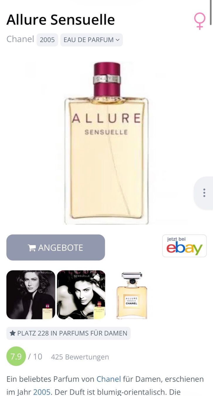 Chanel Profumi & Eau de Toilette: Chanel Allure Sensuelle EDP Abfüllung 2ml.. – Usato da Zürich venduto da deruja 3