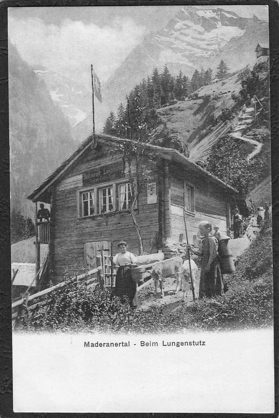 Cartoline postali: ^Maderanertal , Beim Lungenstutz , 1913 – Usato da Reichenburg venduto da Pipo-67