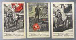 Grenzbesetzung August und September 1914; 3 Postkarten