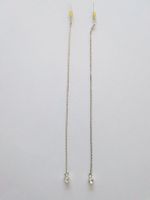 Long silver earrings 