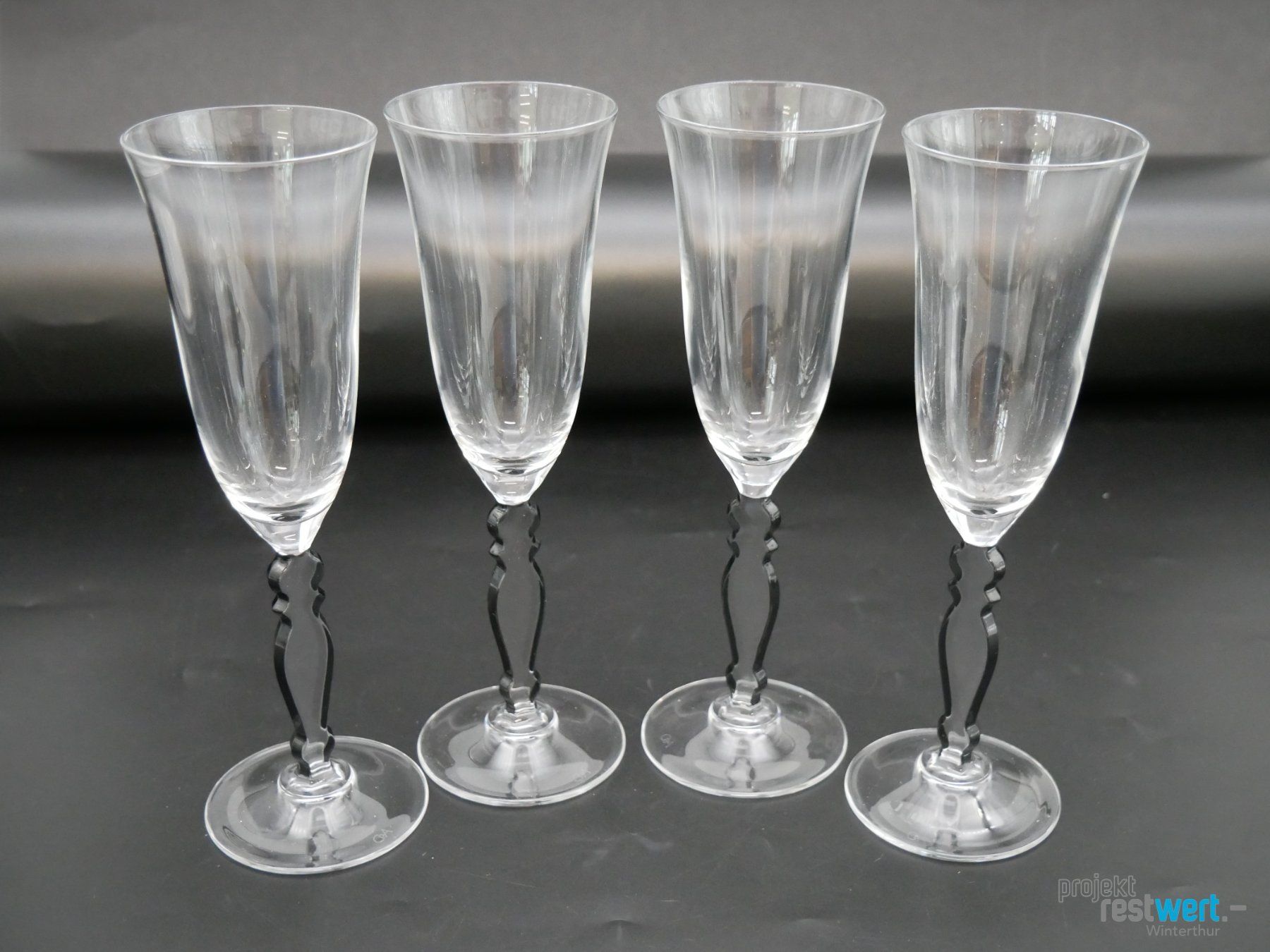 Bicchieri: CRISTAL D'ARQUES Baroc 4er Set Sektgläser – Nuovo (secondo la descrizione) da Winterthur venduto da Restwert_Winterthur