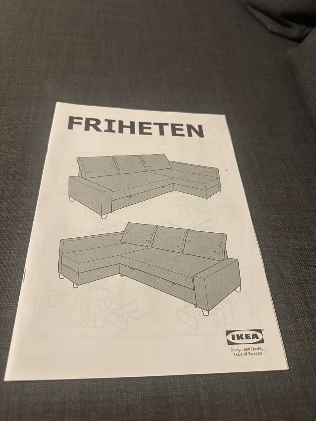 Divani: IKEA Corner sofa-bed with storage, Skiftebo dark grey – Usato da Zürich venduto da zac_y99h 5