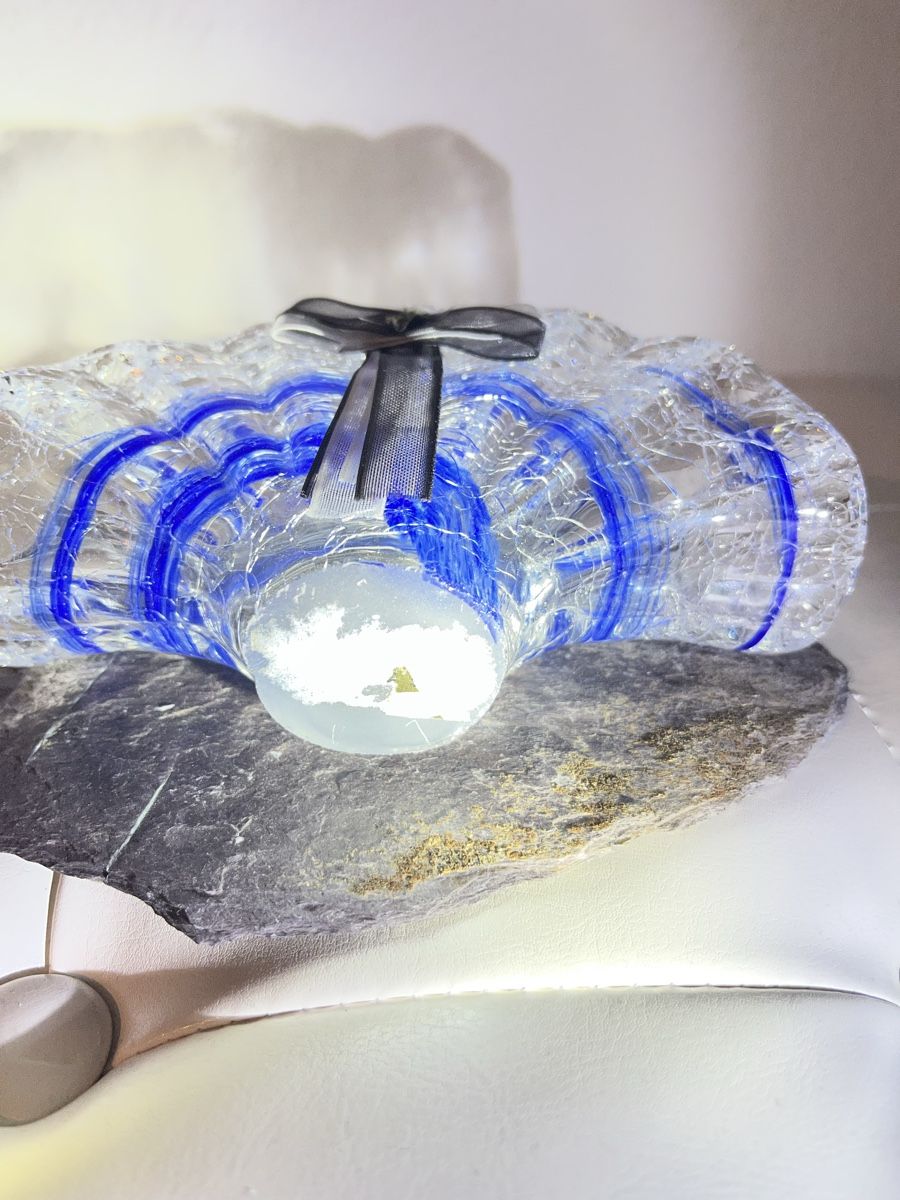 Verres: Serviettenhalter aus Crackling-Glas – Neuf avec emballage d'origine à Männedorf par Maru83 4