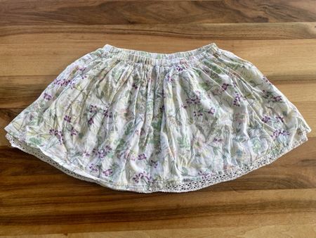 Rock Jupe Grösse 140 Blumen Spitze weiss Texstar Coop