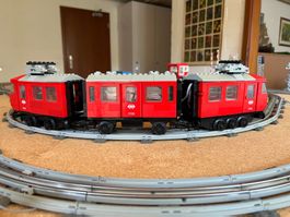 Lego Eisenbahn Anlage, 1980er, elektr., voll funktionsfähig
