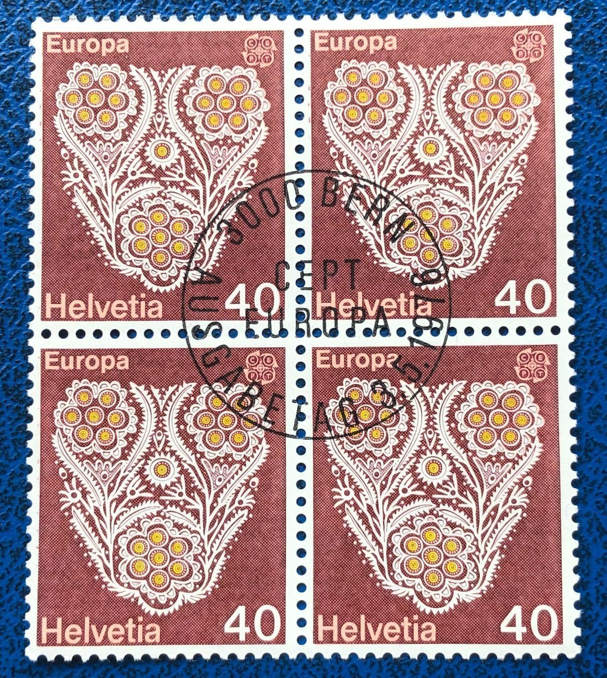 Tutti i francobolli: 4 er Block Nr.576 mit Vollstempel Bern – Usato da Aarau venduto da Billa007