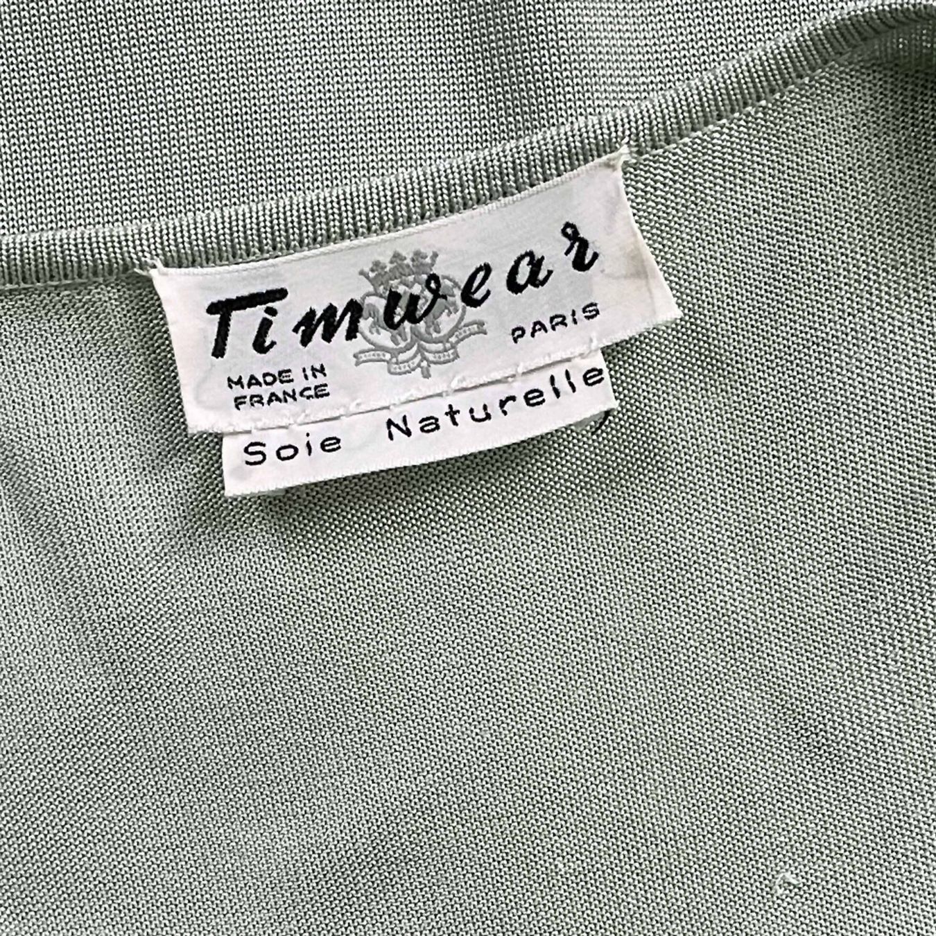 Maglioni & Felpe: Pullover Seide Gr. S/M/L hellgraugrün mattgrün VINTAGE 1960s – Usato da Brüttisellen venduto da Buxus 4