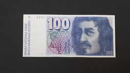 Schweiz 100 Franken 1975 Sign. Leutwiler Unc