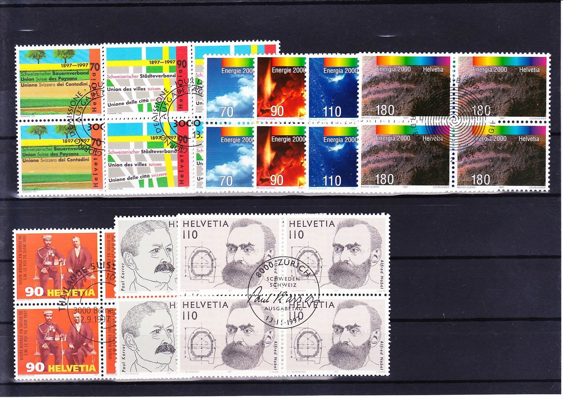 Alle Briefmarken: 1997 Serie 4er-Block Ersttag – Gebraucht aus Spiez von Crazyduck 1