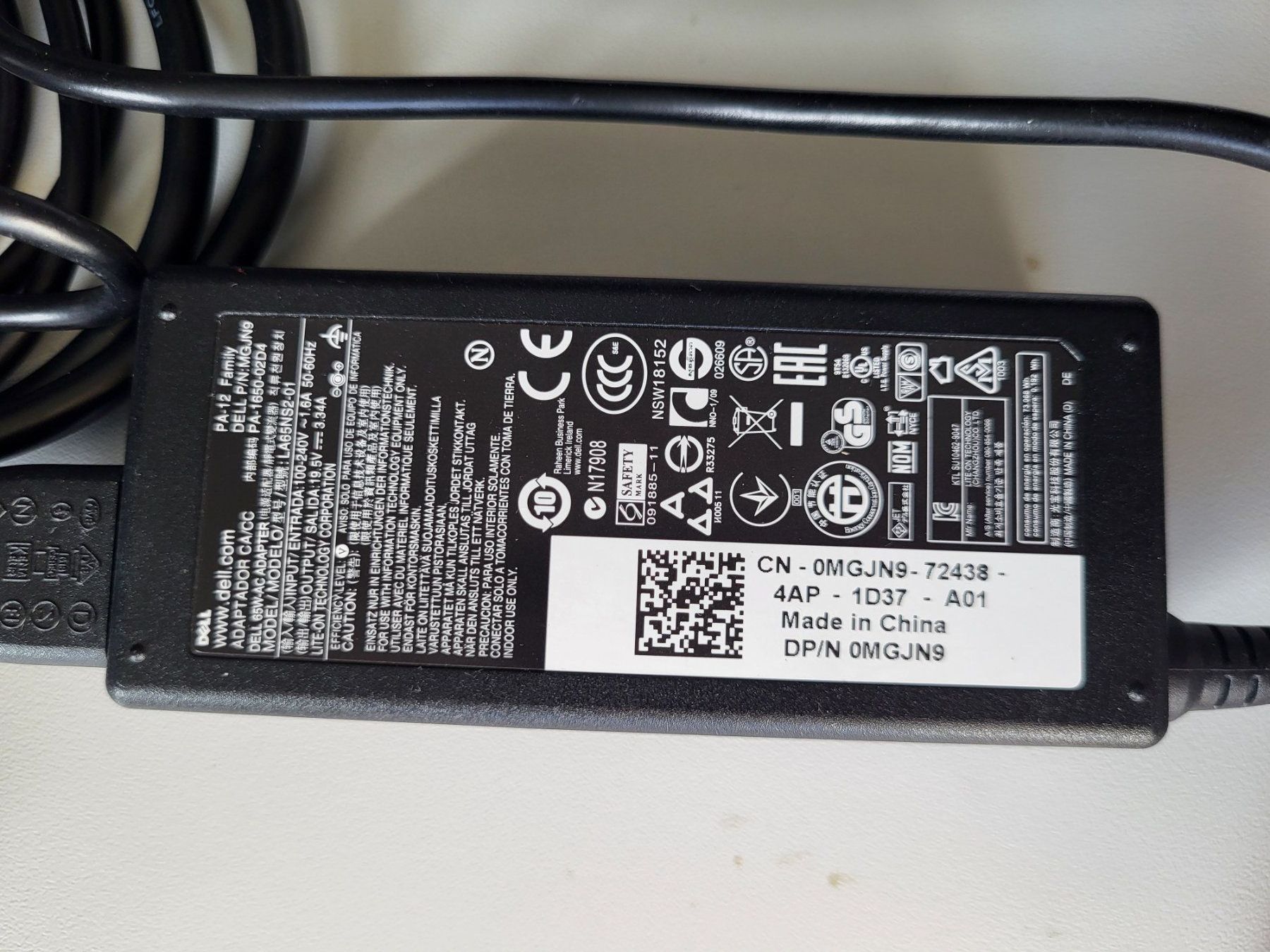 Dell Unità & Adattatore: DELL Netzteil MGJN9 / Adapter – Usato da Rümlang venduto da Greenliff