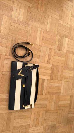 Valentino Handbag Leather Striped Like New