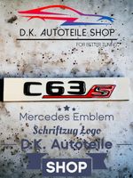 Mercedes AMG C63 S Emblem Schriftzug Neu in Schwarz/Rot