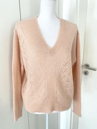 Bijou les Boutiques: warmer Pullover Gr L. Wolle/Mohair. NEU