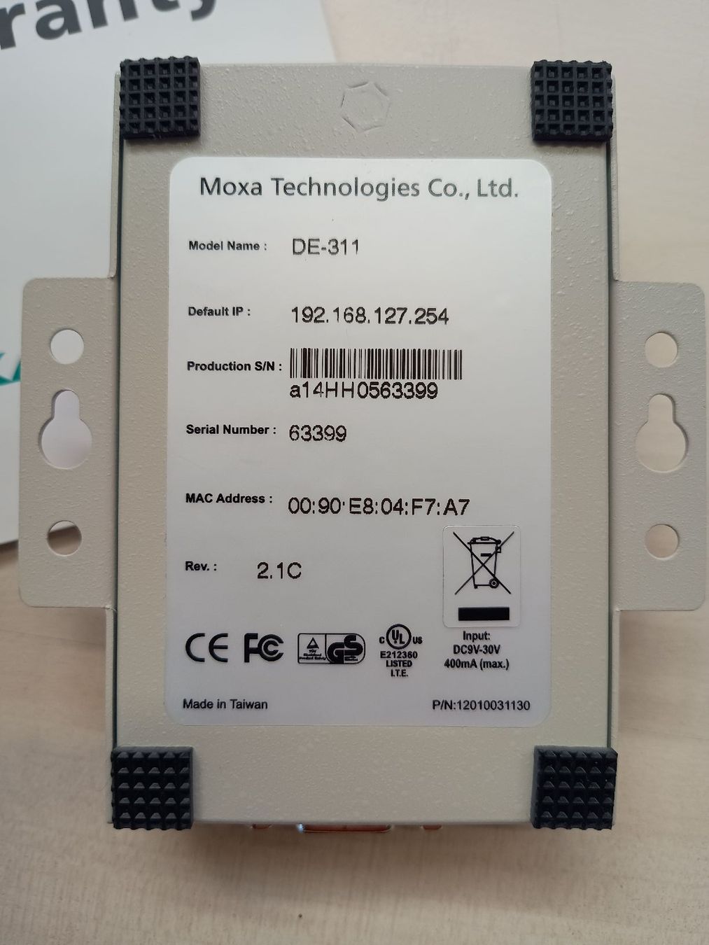 Server: MOXA NPort Express DE-311 RS-232/422/485 Device Server – Defekt aus Döttingen von Schlei 2