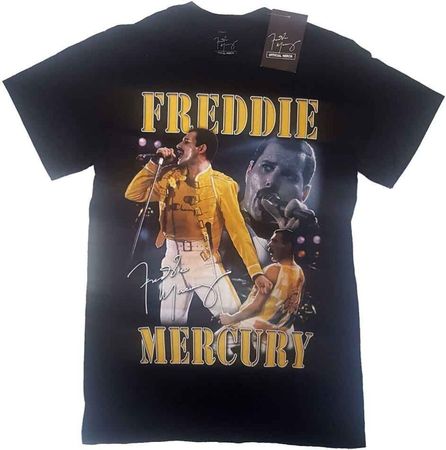 Freddie Mercury Unisex T-Shirt Live Homage (Black) Grösse L