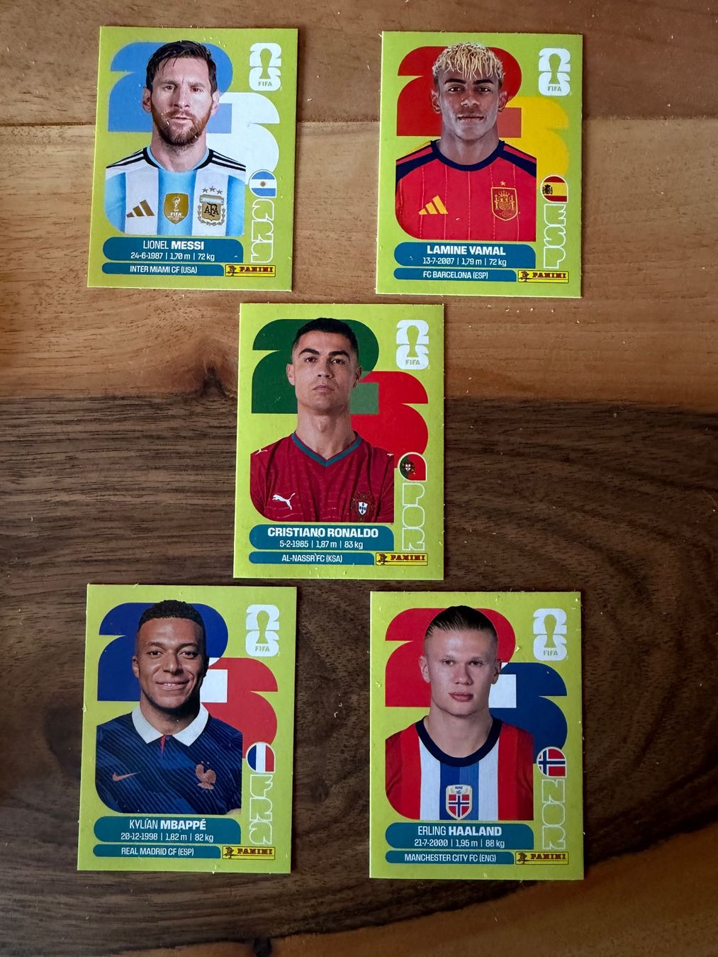Panini 2026 Stickers: Messi, Ronaldo, Mbappe, Haaland, Yamal (Neu ...
