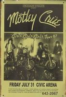 Rusty Blechschild-MÖTHLEY CRUE-GIRLS GIRLS - 30 X 40 CM