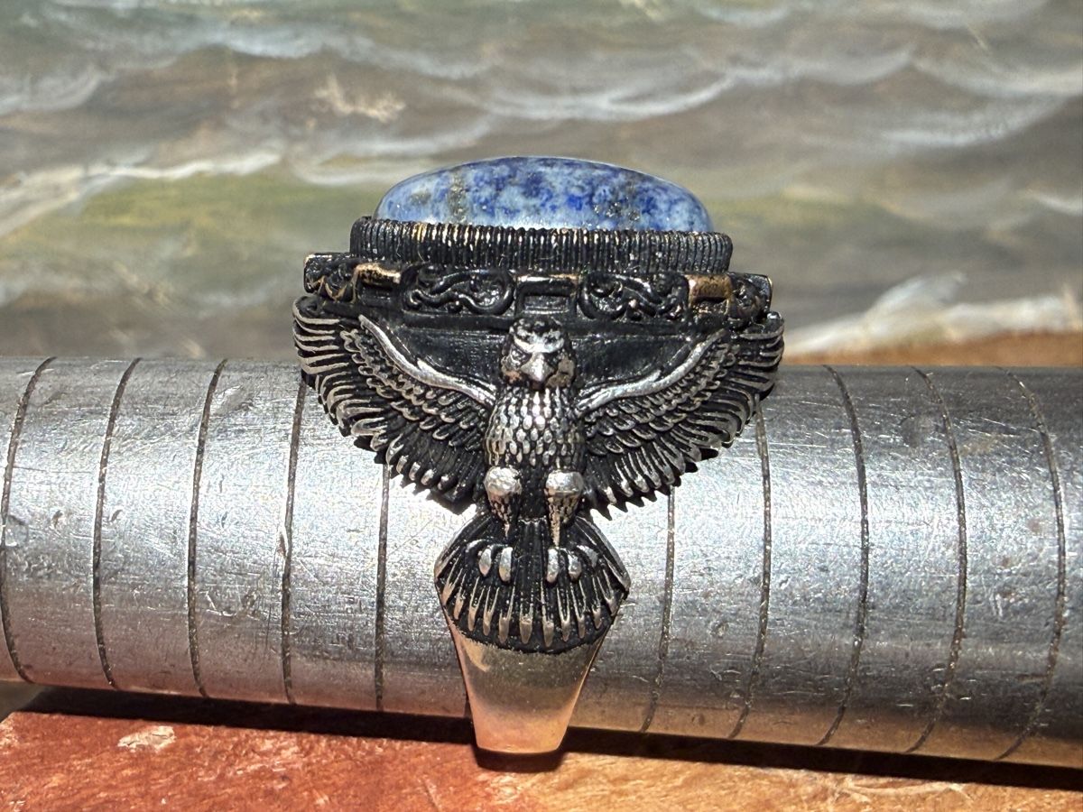 Anelli: Majestätischer Silberring mit Lapis Lazuli Grösse 62 – Nuovo (secondo la descrizione) da schaffhausen venduto da VintAntik_1980 8