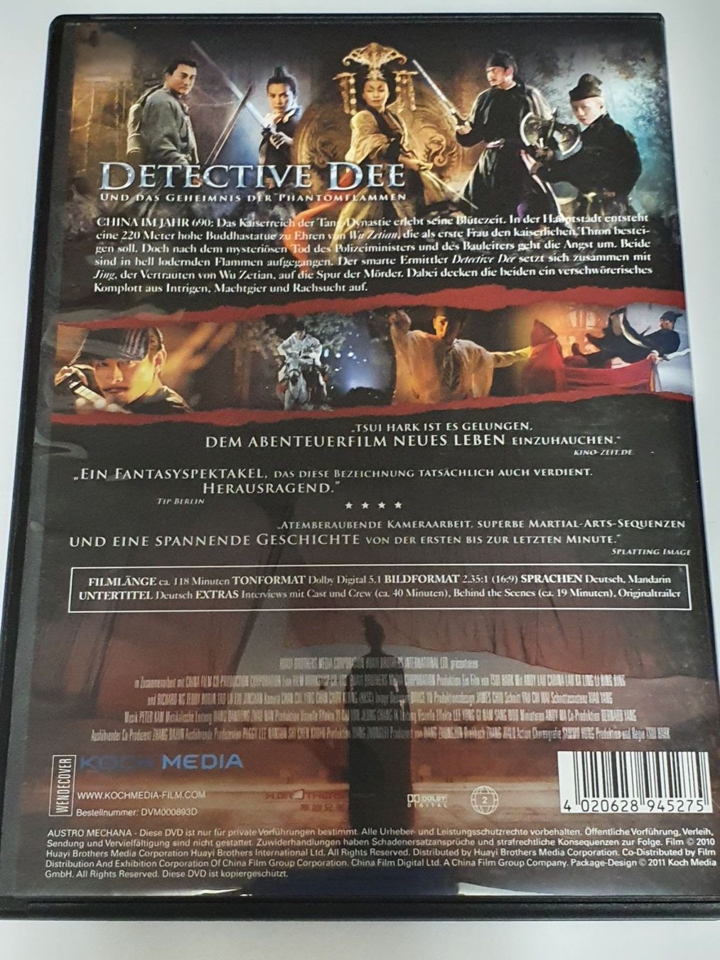 Tutti i DVDs: Detective Dee -Geheimnis Phantomflammen – Usato da Oberdorf BL venduto da BaldenEagle 3