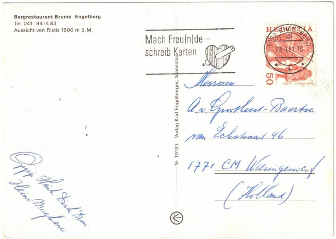 Cartoline postali: Engelberg - 4 Bild AK Bruni – Usato da Binningen venduto da Mountainrider 1