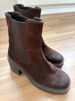 Wildleder Stiefeletten, schokobraun used look