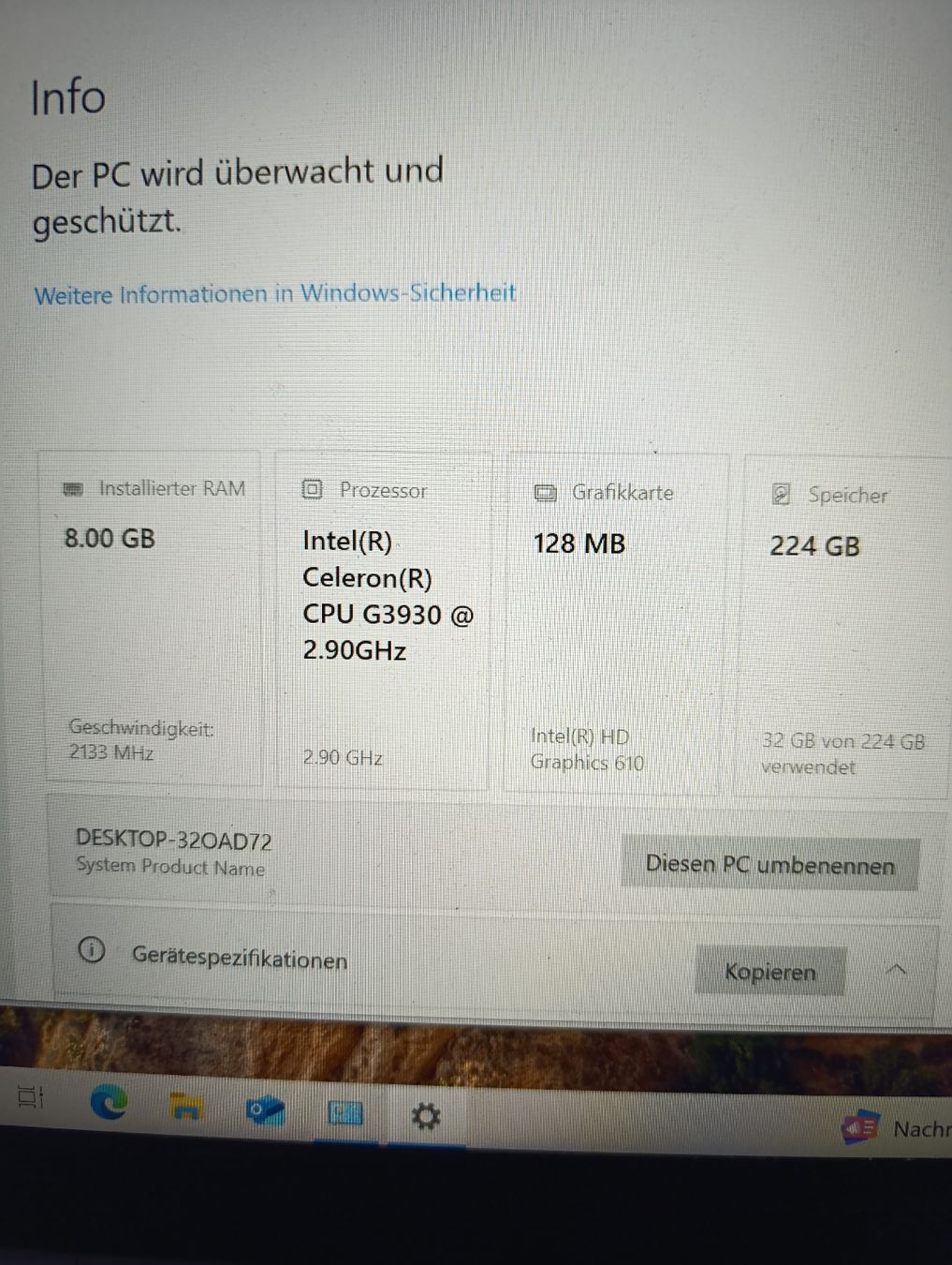 Intel PC: PC Intel Celeron G3930 (6 Jahre alt) – Usato da Morbio Inferiore venduto da steve1ch 7