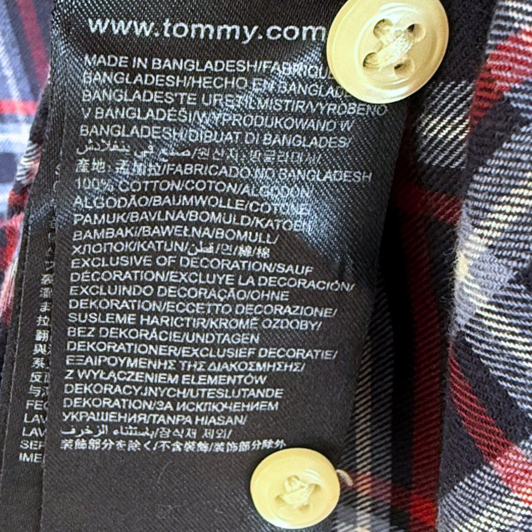 Tommy Hilfiger Camicie: TOMMY HILFIGER Chemise Multicolore 100% Coton  - Taille L – Usato da Vevey venduto da secondlifevevey 4