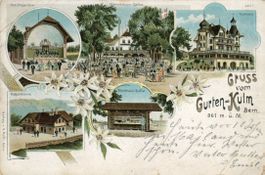 Gurten-Kulm  BE m. Blockhaus-Buffet & Musikpavillon  um 1906