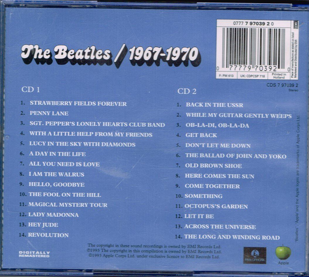 CDs: CD The Beatles / 1967-1970 - set de 2 CDs !! – Gebraucht aus Courtepin von mara_1808 1