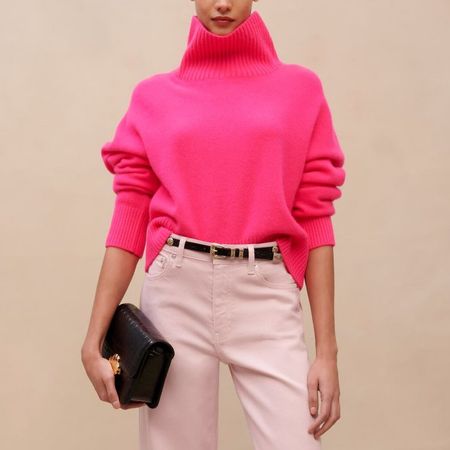 Maje Neon Pink Kaschmirpullover