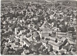 Detaillierte Fliegeraufnahme WOHLEN 1963