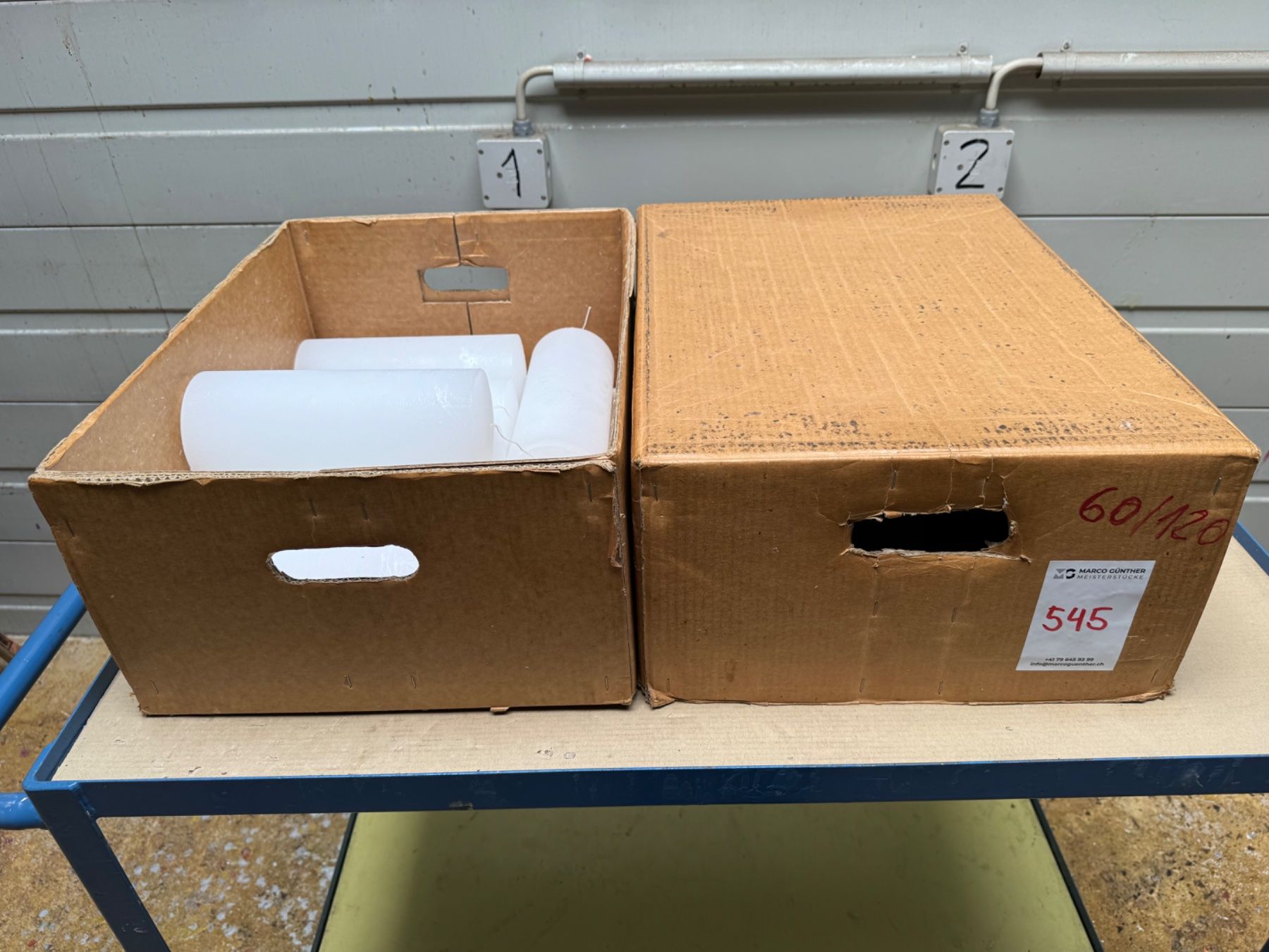 Candele: 545 Posten Raureifkerzen aus Liquidation – Usato da Derendingen venduto da Meisterstuecke 1