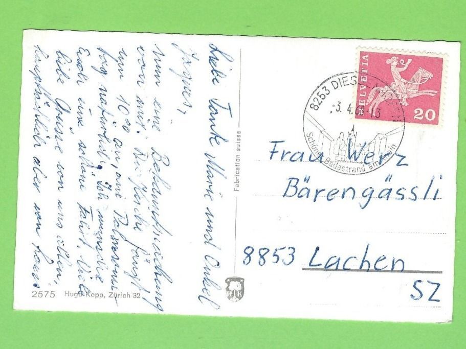 Cartoline postali: Diessenhofen mit Rhein – Usato da Zürich venduto da t24_de 1