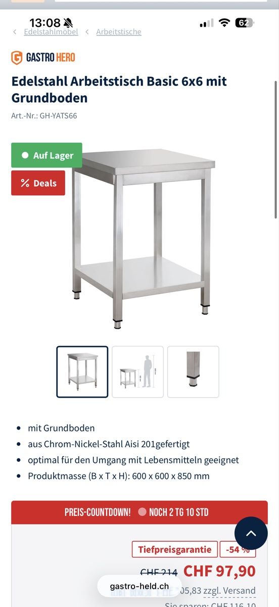 Tables: GGM GASTRO Tisch – Neuf (Voir description) à Zürich par Lara3005 2
