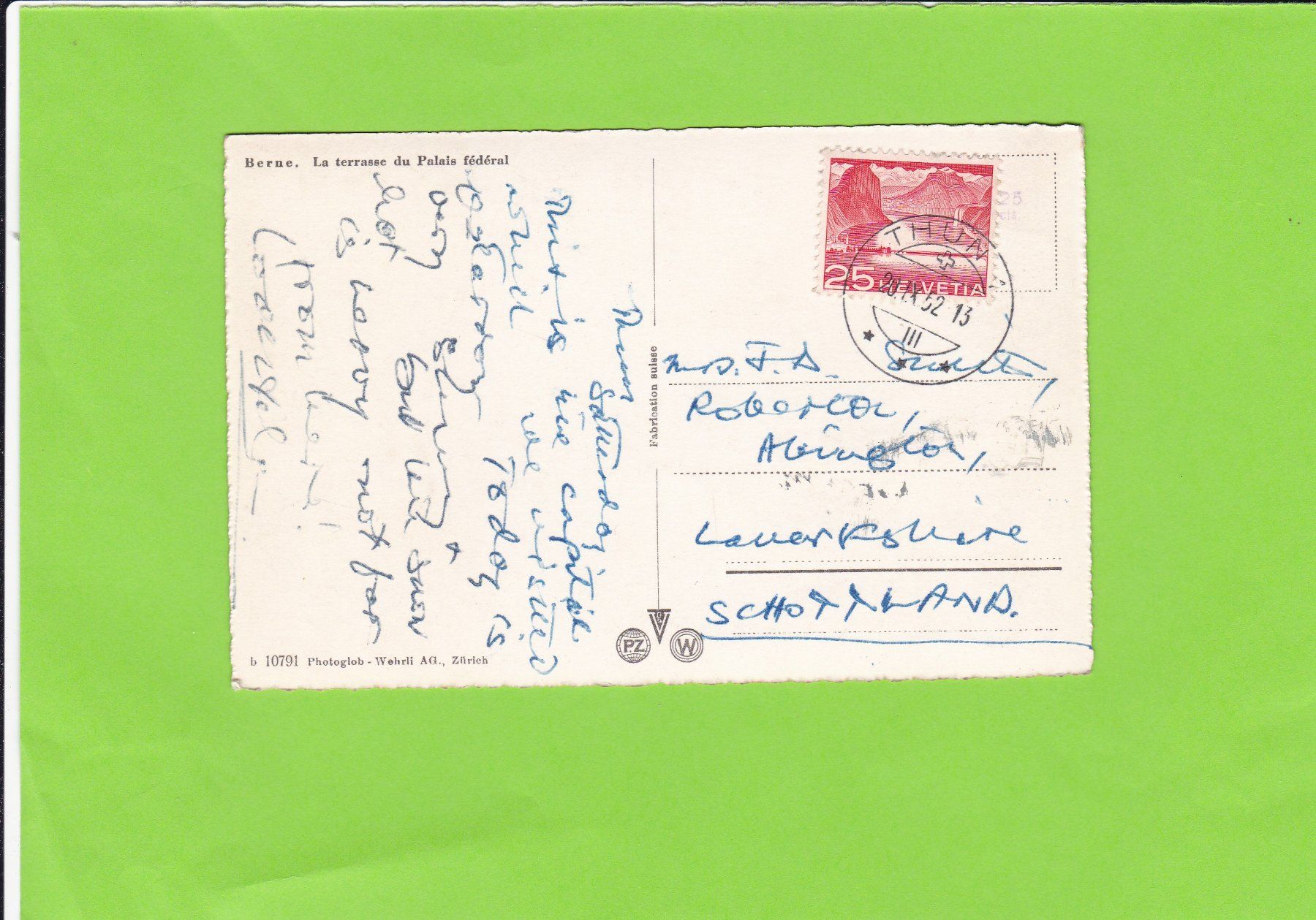 Cartoline postali: Bern-Bundesterrasse – Usato da St. Peterzell venduto da neckertal 1
