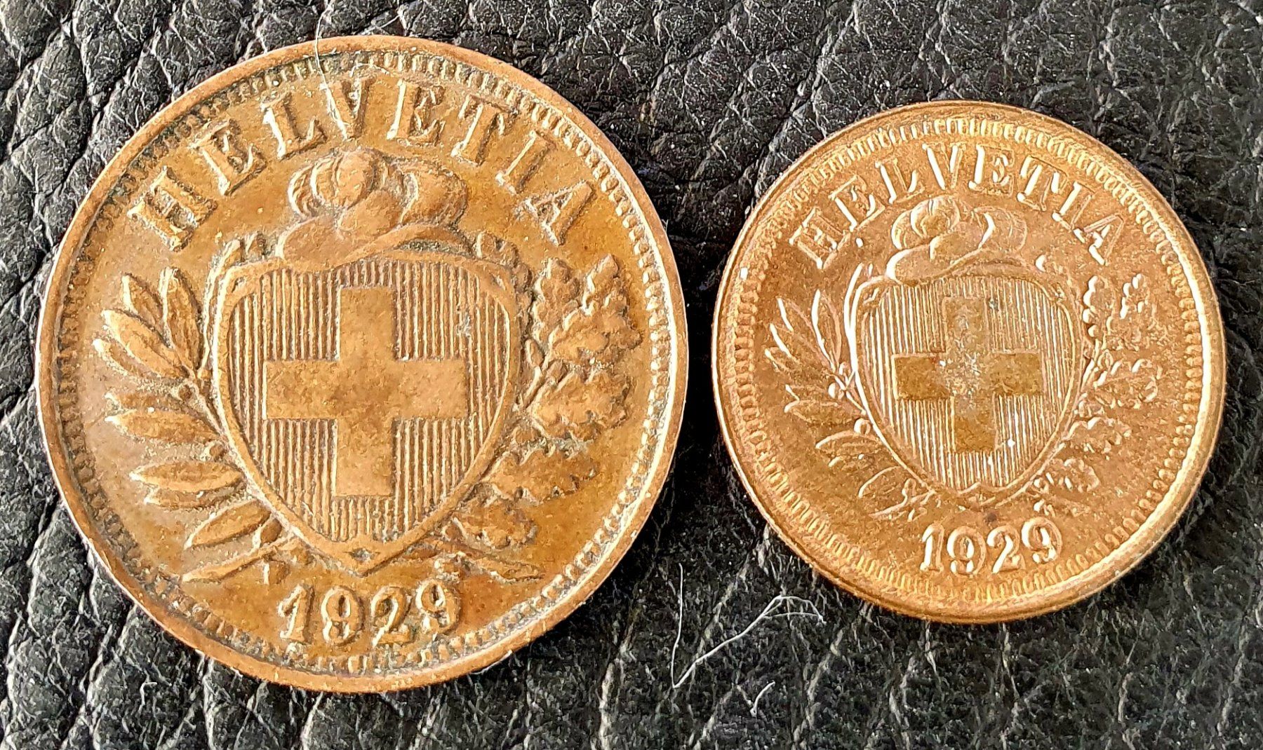 Tutti le monete: 1 + 2 Rappen 1929 – Usato da Egerkingen venduto da Acc1 1