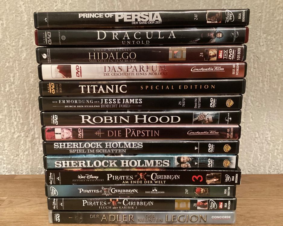 Tous les DVDs: DVD Sammlung (14 Abenteuer- und Historischefilme) – D'occasion à Grosswangen par chbernet 1