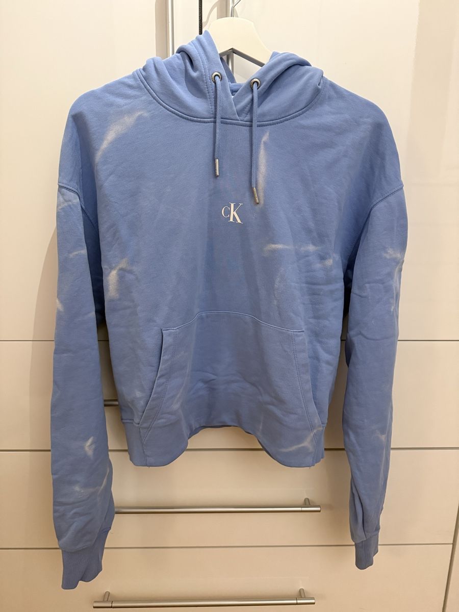 Calvin Klein Maglioni & Felpe: Calvin Klein Hoodie Pullover Gr. M - Hellblau Tie Dye – Usato da Waltenschwil venduto da marisa.tengler 1