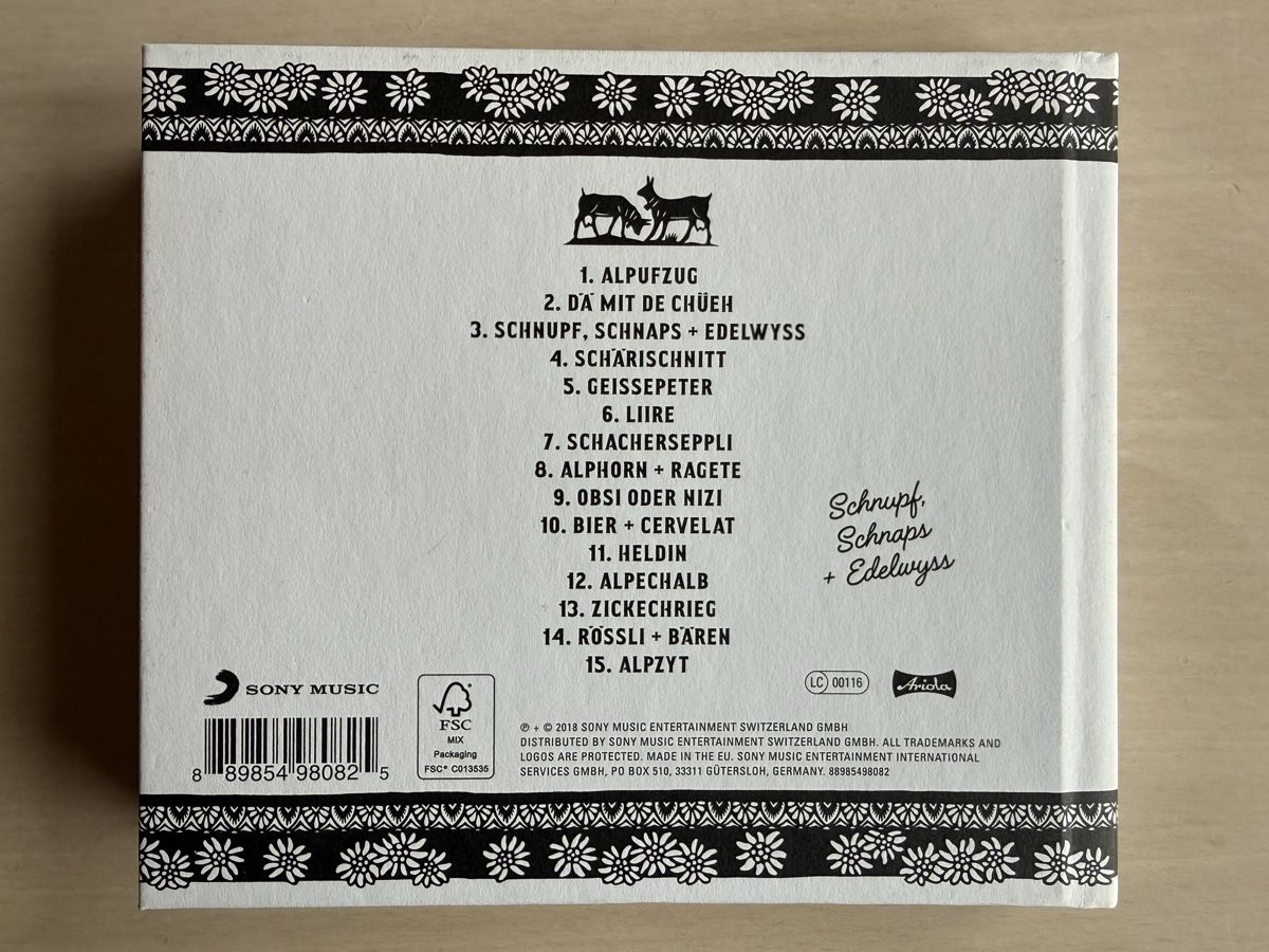CD: Trauffer - Schnupf, Schnaps + Edelwyss (CD, 2018) – Usato da Oberried Brienz venduto da Chyara 1