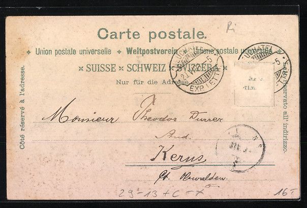 Cartoline postali: Winter-Lithographie Neuchâtel, Totale d – Usato da Berlin venduto da bartko-reher 1