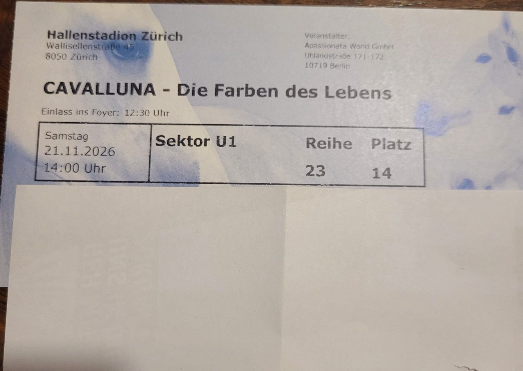 Tickets: CAVALLUNA Tickets – Neu und originalverpackt aus Alchenflüh von Kirsche1968 6