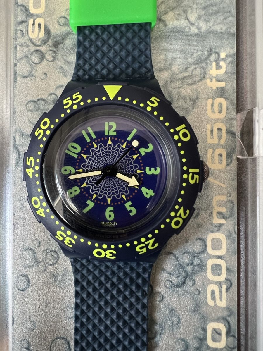 Swatch Orologi: Swatch Scuba 200 (SDN104) Rowing – Nuovo e nell'imballaggio originale da Künten venduto da Spike17 1