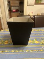 Poubelle / Corbeille de bureau en cuir noir – Design élégant