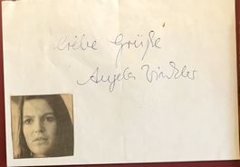 Angela Winkler 1944- Autogramm signiert Karte 15x21cm