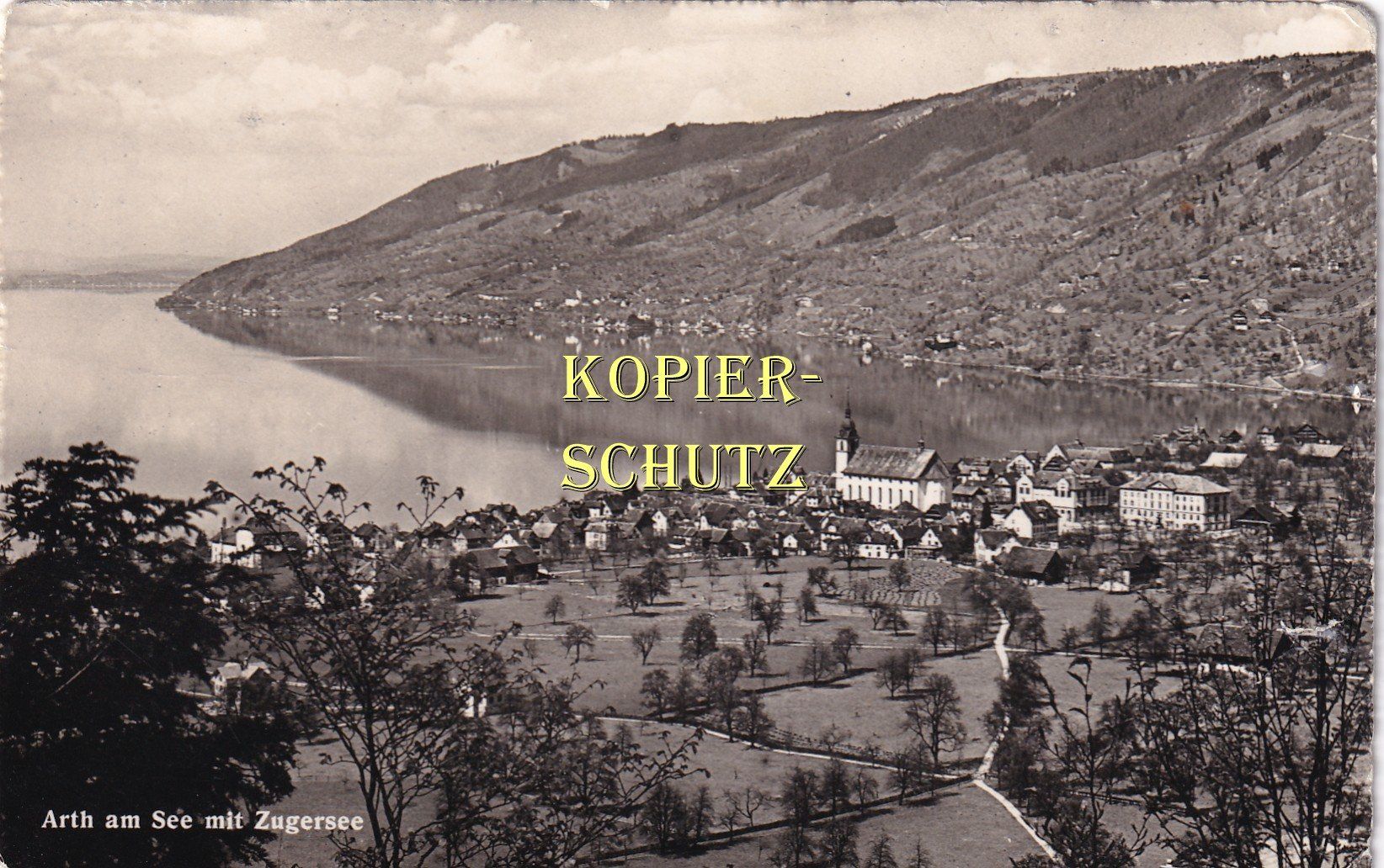 Cartoline postali: Arth am See mit Zugersee /ay – Usato da Hombrechtikon venduto da Rudolf07