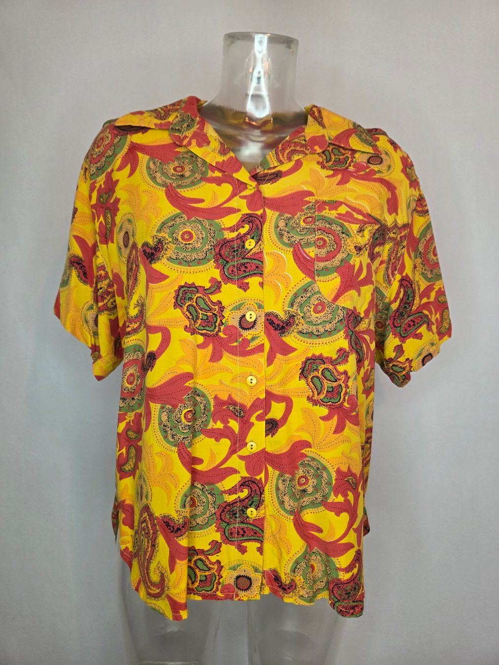 Camicette: Vintage Viskosebluse mit Paisleyprint - S/M – Usato da Bern venduto da -Aniko-
