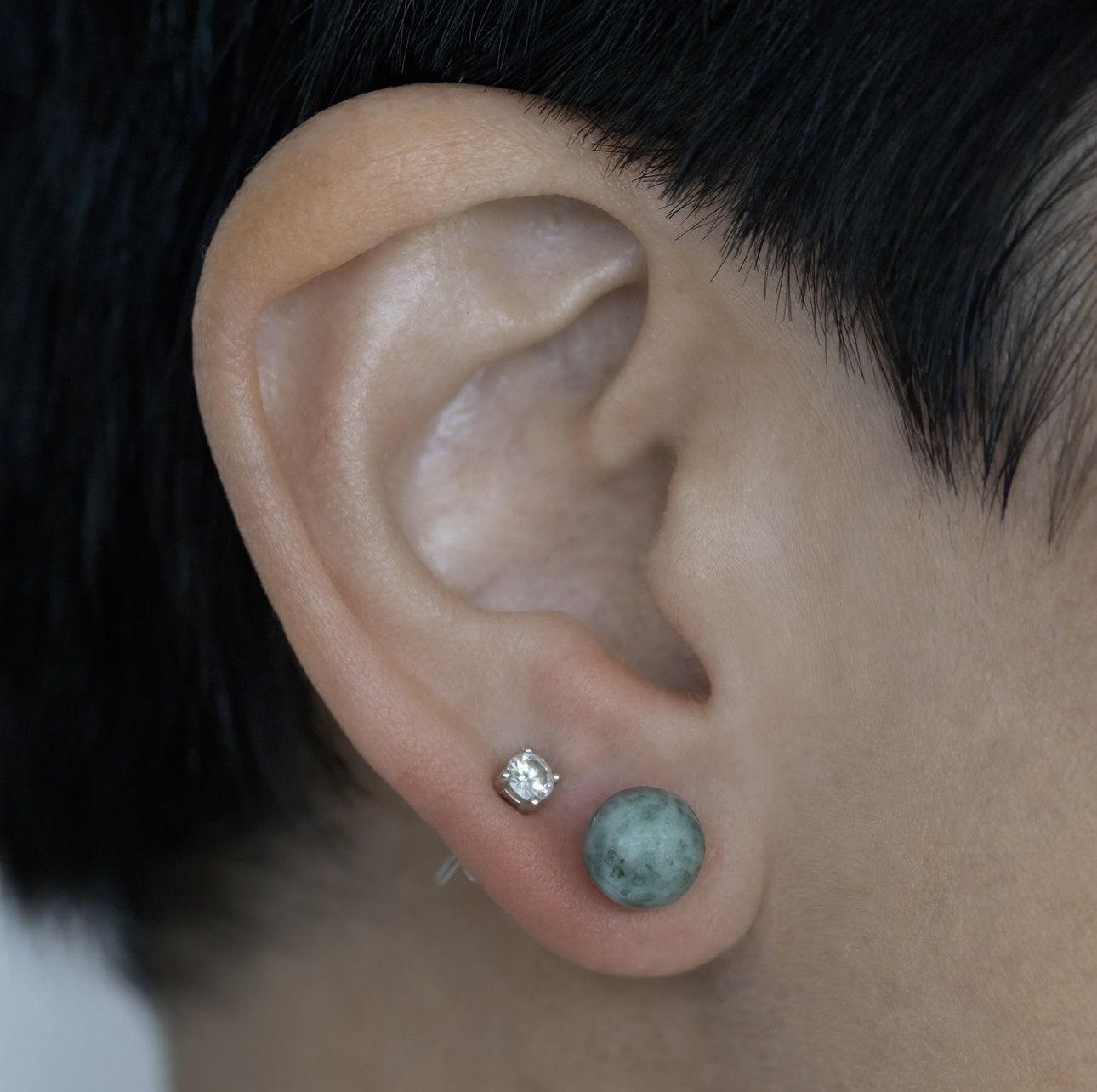 Orecchini pendenti & Orecchini a lobo: Ohrstecker aus Jade – Nuovo e nell'imballaggio originale da Ruggell venduto da JadeShop 2