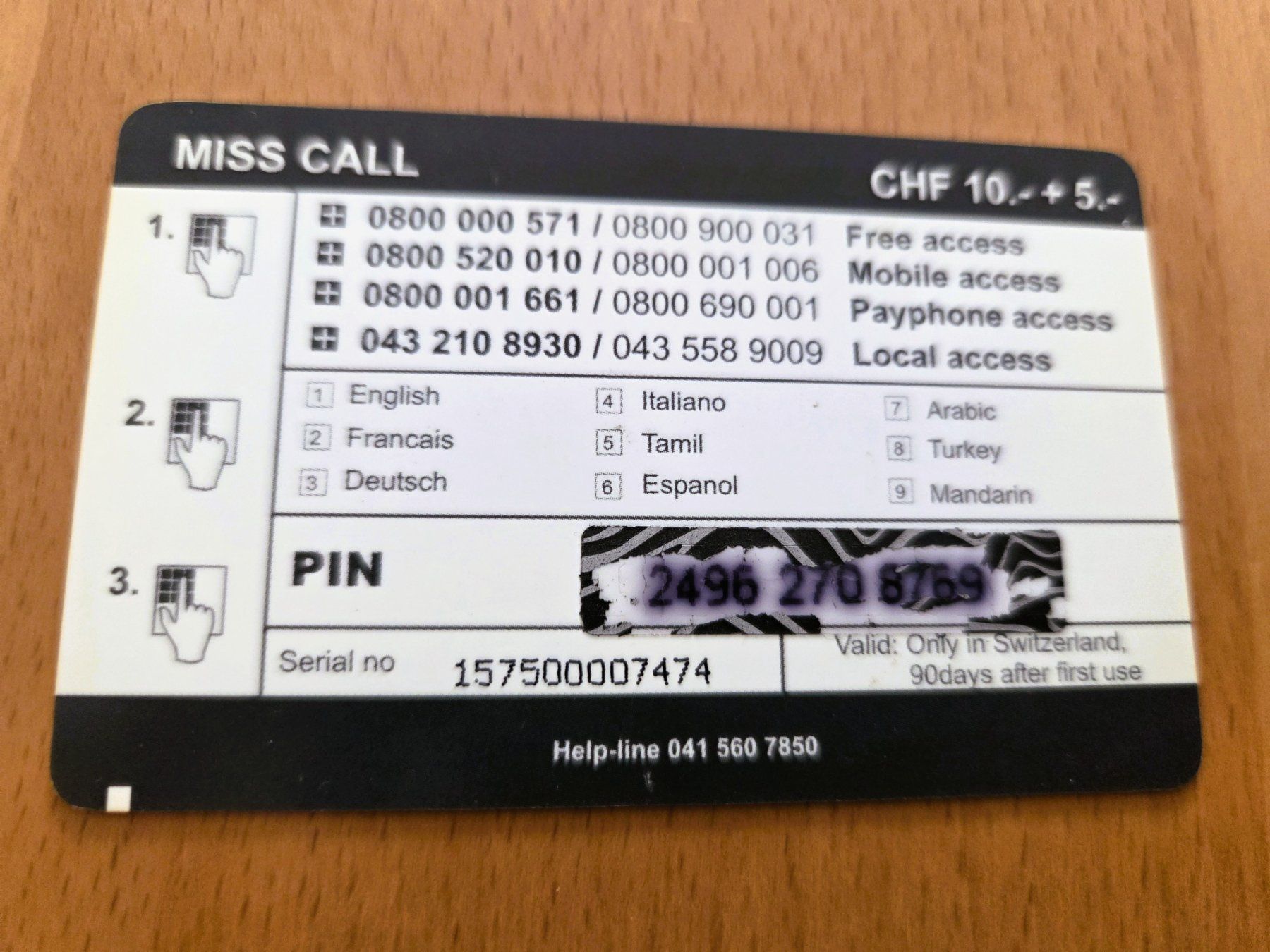 Schede telefoniche: PREPAID - SCHWEIZ – Usato da Brüttisellen venduto da Nighttrain 1